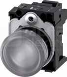 SIRIUS ACT 22mm 24VAC/DC przezroczysty Lampka sygnalizacyjna+bl.LED metal