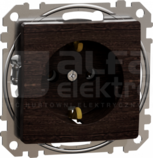 SEDNA ELEMENTS SCHUKO wenge Gniazdo sieciowe