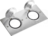 M45 inox Pokrywa gniazda podwójna