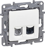 NILOE2 RJ11+RJ45 kat.5E UTP biały Gniazdo komputerowe