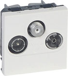 M45 2M TV/FM/SAT aluminium Gniazdo TV końcowe