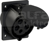 POWER TWIST 32A/5p 400V IP54 czarny Gniazdo tablicowe skośne