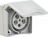 DESIGN 32A 5P 400V IP44 szary Gniazdo tablicowe zabudowane nikiel