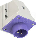 16A 2P 24VAC IP44 Wtyczka odbiornikowa nikiel