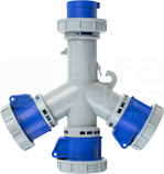 WE:16A/3P WY:3x16A/3P IP67 Rozgałęźnik