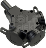 TAURUS 16A 3x2P+Z 250V IP44 Rozdzielacz gniazdowy gumowy