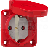 16A SCHUKO 230V czerwony Gniazdo tablicowe