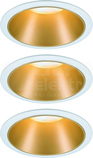 LED3x6,5W 2700K 230V Biały/Złoty-mat/twszt (3szt) Zestaw opraw LED