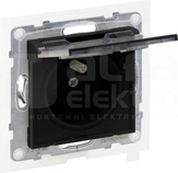 SUNO 2P+Z 16A IP44 czarny Gniazdo