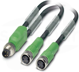 SAC-3P-M8Y/2X0,6-PUR/M 8FS Kabel czujnika/urządzenia wykonawczego