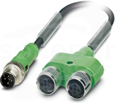 SAC-4PY-MS- 0,6-PUR/2XF Kabel czujnika/urządzenia wykonawczego
