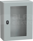 OBUDOWA SPACIAL 3D RAL7035 500X400X200 DRZWI PRZEZROCZ. metalowa