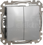 SEDNA DESIGN srebrne aluminium Łącznik podwójny schodowy