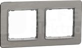 SEDNA ELEMENTS szczotkowane aluminium Ramka 2-krotna