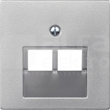 MERTEN M aluminium Płytka centralna gn.2xRJ45
