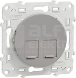 ODACE 2xRJ45 aluminium Płytka centralna