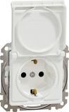 SEDNA DESIGN SCHUKO IP44 biały Gniazdo sieciowe z przesłonami