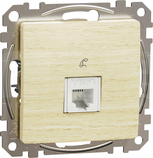 SEDNA ELEMENTS RJ11 brzoza Gniazdo telefoniczne