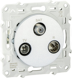 ODACE aluminium Gniazdo R/TV/SAT końcowe