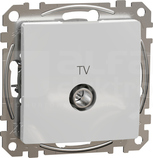 SEDNA DESIGN 10dB srebrne aluminium Gniazdo TV przelotowe