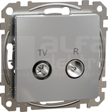 SEDNA DESIGN 4dB srebrne aluminium Gniazdo R/TV końcowe