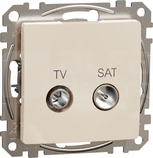 SEDNA DESIGN 7dB beżowy Gniazdo TV/SAT przelotowe