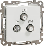 SEDNA DESIGN 4dB biały Gniazdo TV/SAT/SAT końcowe