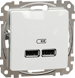 SEDNA DESIGN USB A+A 2,1A biały Gniazdo ładowania
