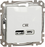SEDNA DESIGN USB A+C 2,4A biały Gniazdo ładowania