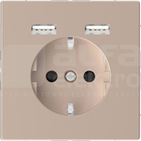 MERTEN SYSTEM D SCHUKO 2xUSB 2,4A szampan metalik Gniazdo z ładowarką USB