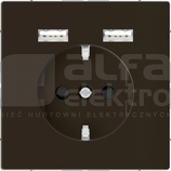 MERTEN SYSTEM D SCHUKO 2xUSB 2,4A mocca metalik Gniazdo z ładowarką USB