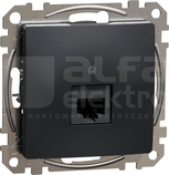 SEDNA DESIGN RJ45 kat.5e UTP czarny antracyt Gniazdo komputerowe