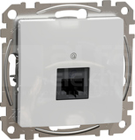 SEDNA DESIGN RJ45 kat.5e UTP srebrne aluminium Gniazdo komputerowe