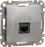 SEDNA DESIGN RJ45 kat.6 UTP srebrne aluminium Gniazdo komputerowe