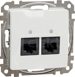 SEDNA DESIGN 2xRJ45 kat.6 UTP biały Gniazdo komputerowe