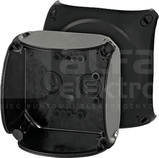 KF 0200 C 93x93x62 IP66/67 czarny Puszka odgałęźna natynkowa b/przetłocz.