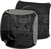 KF 0400 C 104x104x70 IP66/67 czarny Puszka odgałęźna natynkowa b/przetłocz.