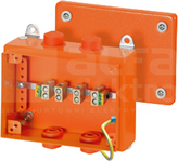FK 9105 pomar.200x150x80 IP65 5x Puszka odgałęźna natynkowa