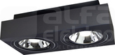 Mirora 2xAR111 IP20 czarny Oprawa natynkowa