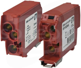 EDBJ-4x25-4x25/R czerwony Blok rozdzielczy