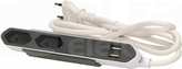 9102/PB2SEU 2-kr.C+ 2xUSB 1,5m Przedłużacz POWERBAR
