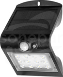SILOE LED 1,5W/4000K 190lm 1200mAh czarny Naświetlacz solarny LED z czujnikiem ruchu
