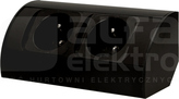 OR-AE-1303/B 2x230V czarny Gniazdo meblowe bez wyłącznika