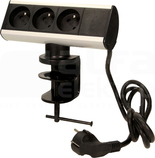 OR-AE-13100 3x2P+Z 1,8m Gniazdo meblowe z uchwytem montażowym