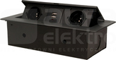 OR-AE-13109 2x230V+USB Gniazdo meblowe