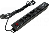 OR-AE-13163/B/3M 6x2P+Z 2xUSB 3mb 3x1,0 CZARNY Listwa przeciwprzepięciowa