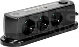 OR-AE-13190/B 3x2P+Z 3x1,5m 2xUSB Listwa zasilająca nabiurkowa