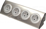 OR-AE-1340 4x2P+Z INOX Gniazdo meblowe kuchenne