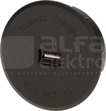 OR-AE-1367/B czarny Ładowarka bezprzewodowa z portem USB