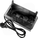 OR-GM-9026(GS)/B  3x2P+Z SCHUKO Gniazda wpuszczane w blat pł. frez.rant
